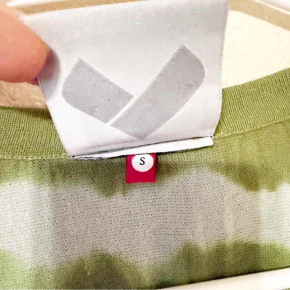 Happy Sheep Tie Dye Cotton Green Blue Short Sleeve Sweater size small - Picture 5 of 7